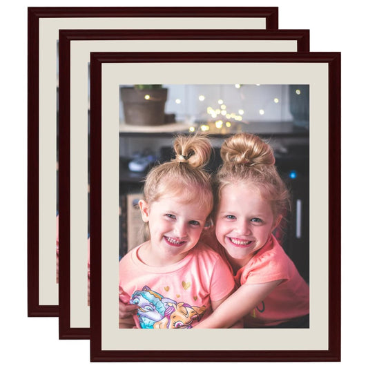 vidaXL Photo Frames Collage 3 pcs for Table Dark Red 18x24 cm