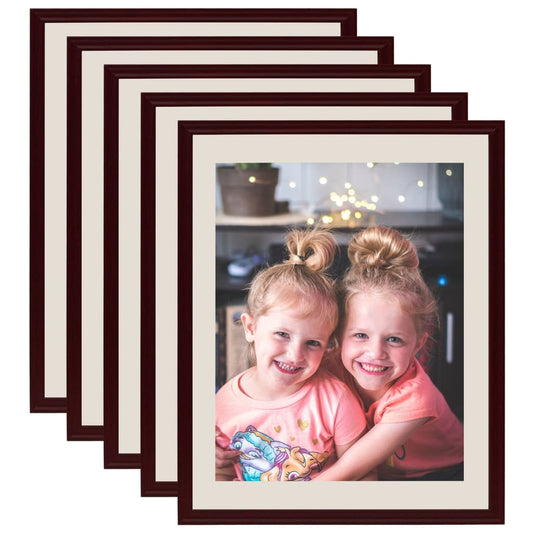 vidaXL Photo Frames Collage 5 pcs for Table Dark Red 18x24 cm