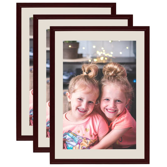 vidaXL Photo Frames Collage 3 pcs for Wall or Table Dark Red 59.4x84 cm