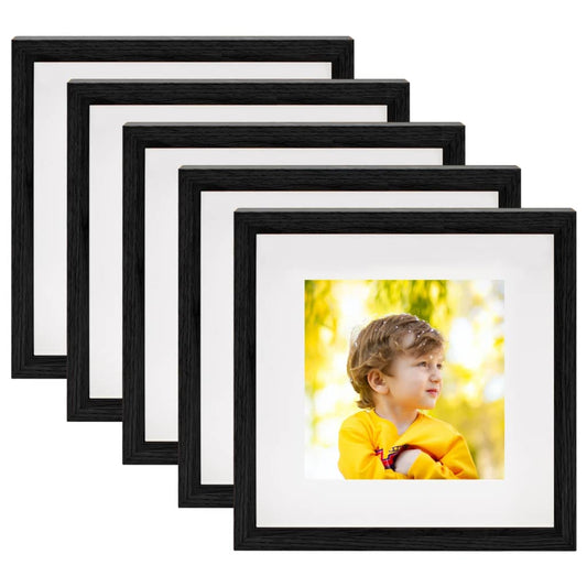 vidaXL 3D Box Photo Frames 5 pcs Black 23x23 cm for 13x13 cm Picture