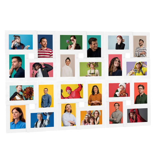 vidaXL Collage Photo Frame for 24x(10x15 cm) Picture White MDF