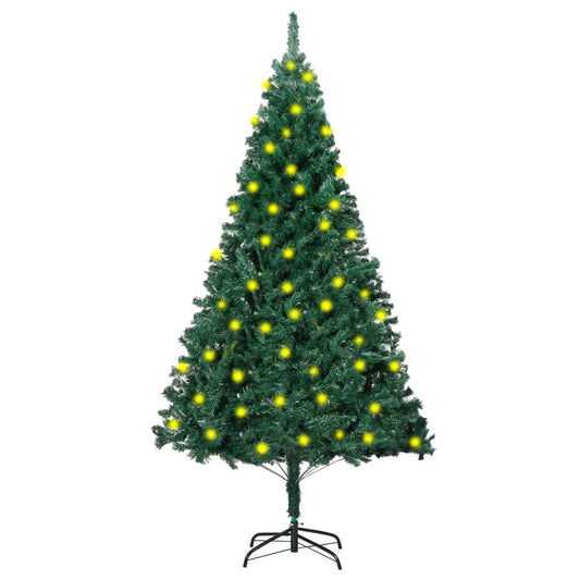 vidaXL Artificial Pre-lit Christmas Tree with Thick Branches Green 180 cm