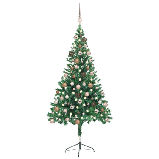 vidaXL Artificial Pre-lit Christmas Tree with Ball Set 150cm 380 Branches
