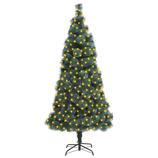 vidaXL Artificial Pre-lit Christmas Tree with Stand Green 240 cm PET