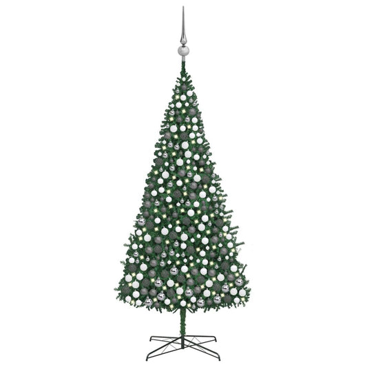 vidaXL Artificial Pre-lit Christmas Tree with Ball Set LEDs 400 cm Green