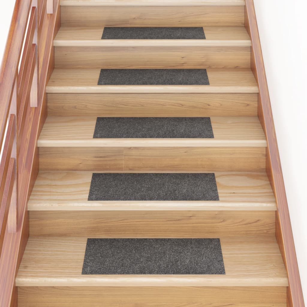 vidaXL Self-adhesive Stair Mats Rectangular 15 pcs 60x25 cm Grey Brown