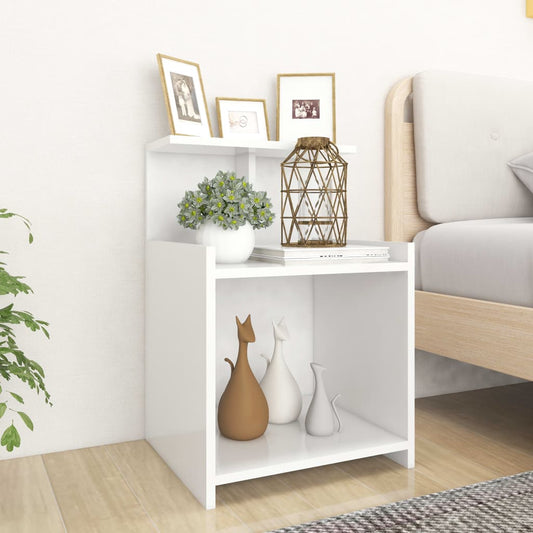 vidaXL Bed Cabinet White 40x35x60 cm Engineered Wood