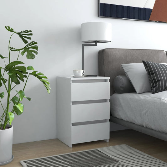 vidaXL Bed Cabinets 2 pcs White 40x35x62.5 cm Engineered Wood