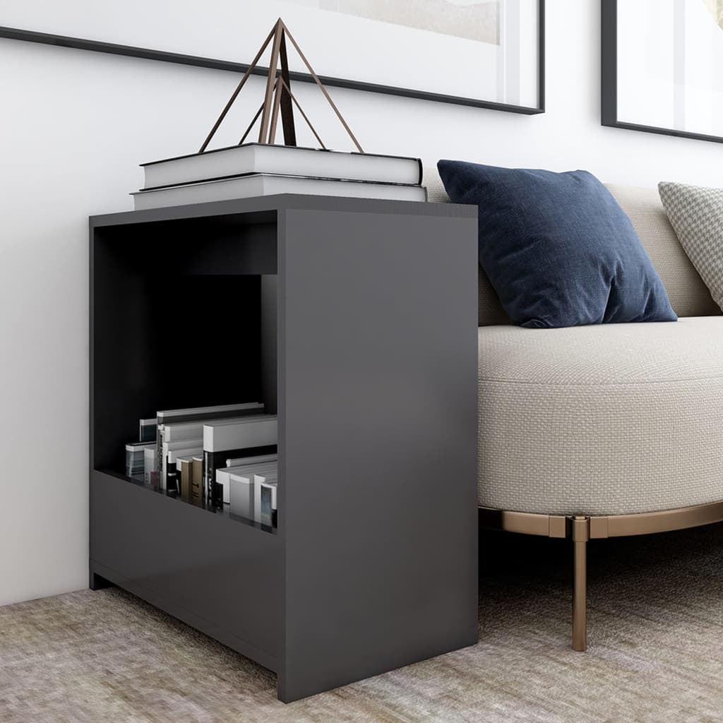 vidaXL Side Table Grey 50x26x50 cm Engineered Wood