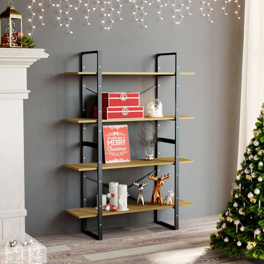 vidaXL 4-Tier Book Cabinet 100x30x140 cm Solid Pine Wood