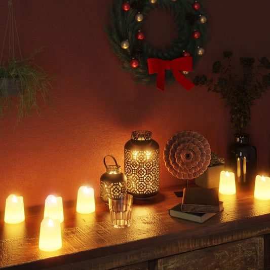 vidaXL Flameless Electric Tea Lights LED Candles 12 pcs Warm White
