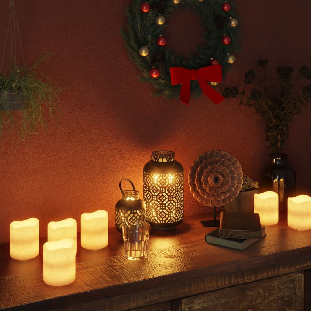 vidaXL Electric LED Candles 12pcs Warm White