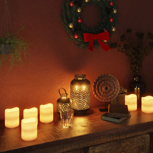 vidaXL Electric LED Candles 12pcs Warm White