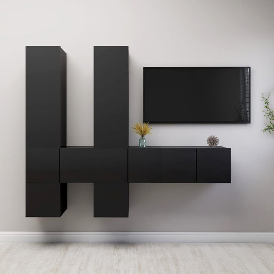 vidaXL 7 Piece TV Cabinet Set Grey Engineered Wood