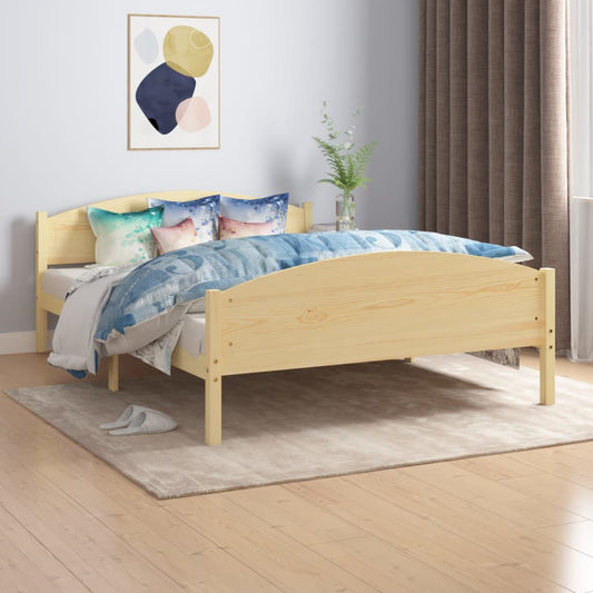 vidaXL Bed Frame Solid Pine Wood 140x200 cm