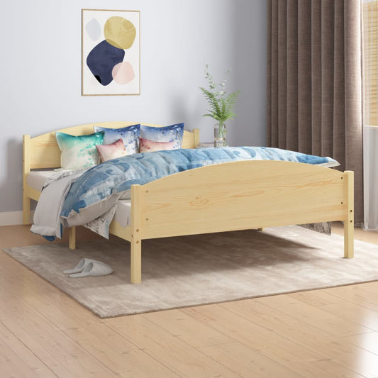 vidaXL Bed Frame Solid Pine Wood 160x200 cm