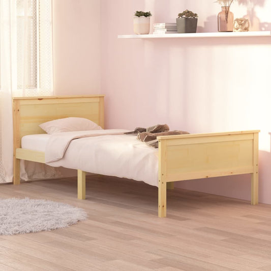 vidaXL Bed Frame Solid Wood Pine 100x200 cm