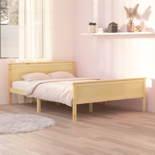 vidaXL Bed Frame Solid Wood Pine 140x200 cm