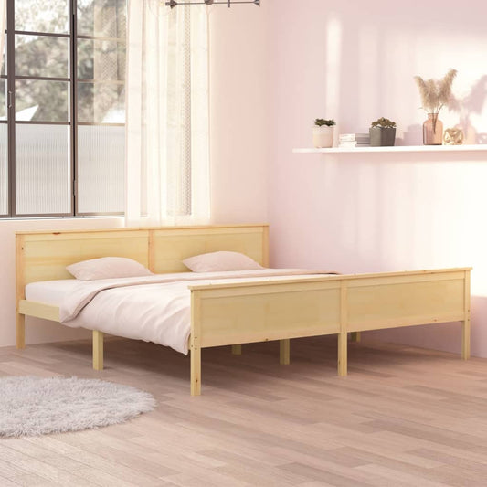 vidaXL Bed Frame Solid Wood Pine 200x200 cm