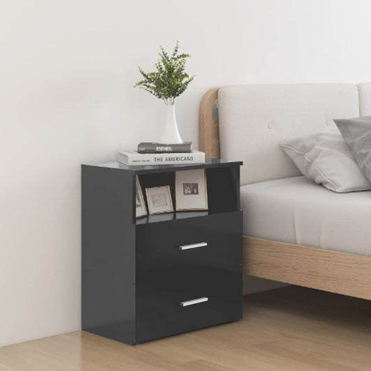 vidaXL Bed Cabinet Grey 50x32x60 cm