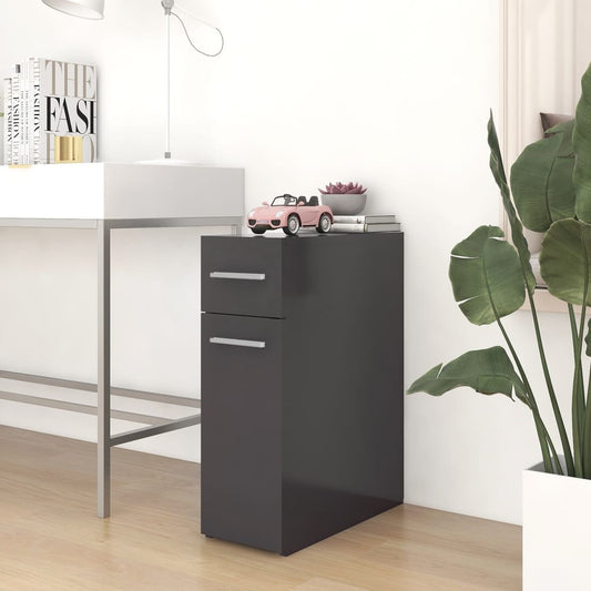 vidaXL Apothecary Cabinet Grey 20x45.5x60 cm Engineered Wood