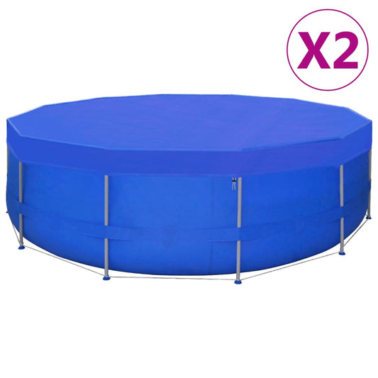 vidaXL Pool Covers 2 pcs PE Round 460 cm 90 g/mŒ_