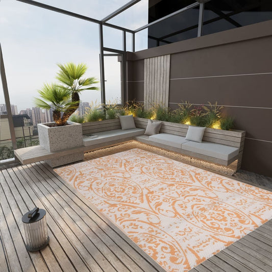 vidaXL Outdoor Rug Yellow 140x200 cm PP