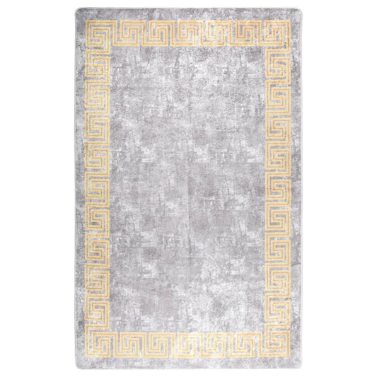 vidaXL Rug Washable 80x150 cm Grey Anti Slip