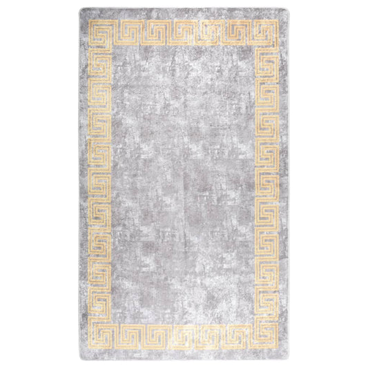 vidaXL Rug Washable 120x180 cm Grey Anti Slip