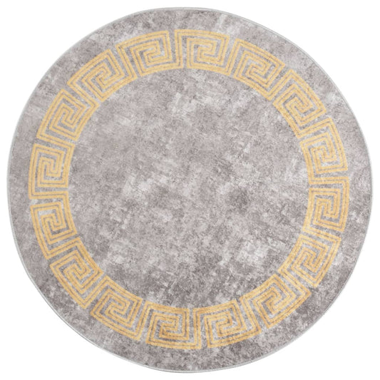 vidaXL Rug Washable “Ê120 cm Grey Anti Slip