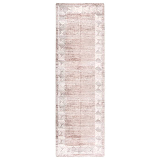 vidaXL Rug Washable 80x300 cm Beige Anti Slip