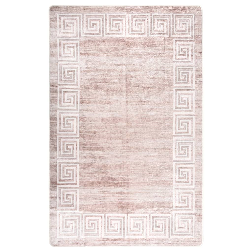 vidaXL Rug Washable 160x230 cm Beige Anti Slip