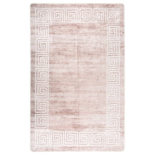 vidaXL Rug Washable 160x230 cm Beige Anti Slip