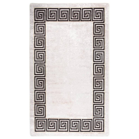 vidaXL Rug Washable 120x180 cm Light Beige Anti Slip