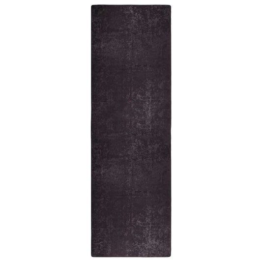 vidaXL Rug Washable 80x300 cm Anthracite Anti Slip