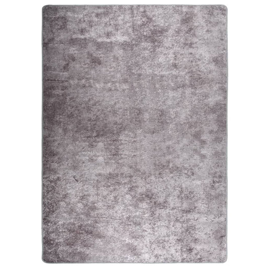 vidaXL Rug Washable 120x180 cm Grey Anti Slip