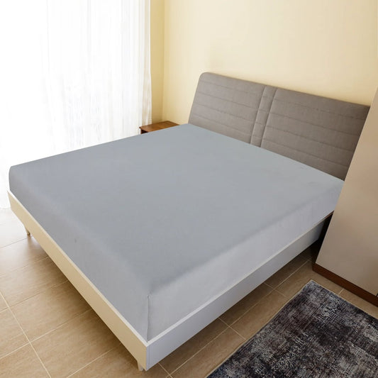 vidaXL Jersey Fitted Sheet Grey 100x200 cm Cotton