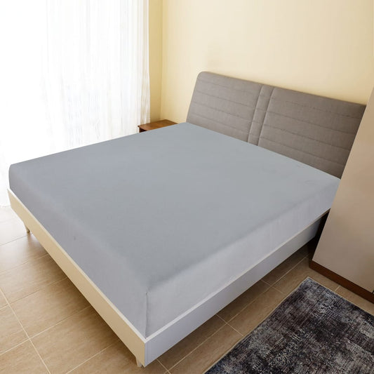 vidaXL Jersey Fitted Sheet Grey 160x200 cm Cotton