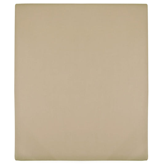 vidaXL Jersey Fitted Sheets 2 pcs Taupe 140x200 cm Cotton