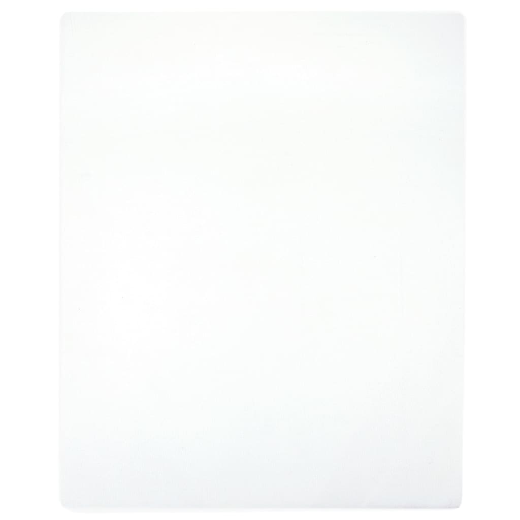 vidaXL Jersey Fitted Sheet White 100x200 cm Cotton