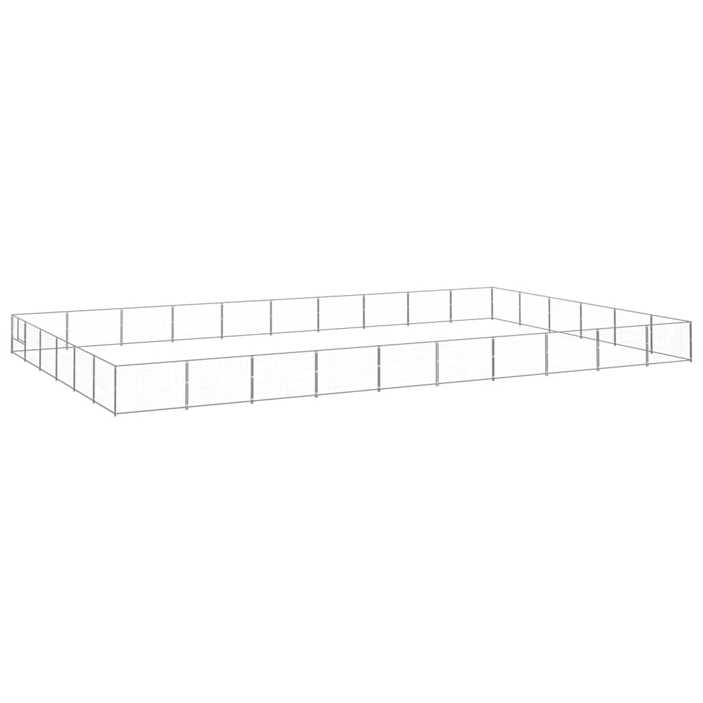vidaXL Dog Kennel Silver 60 mŒ_ Steel