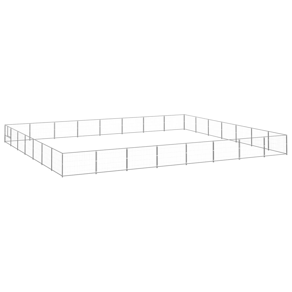 vidaXL Dog Kennel Silver 56 mŒ_ Steel