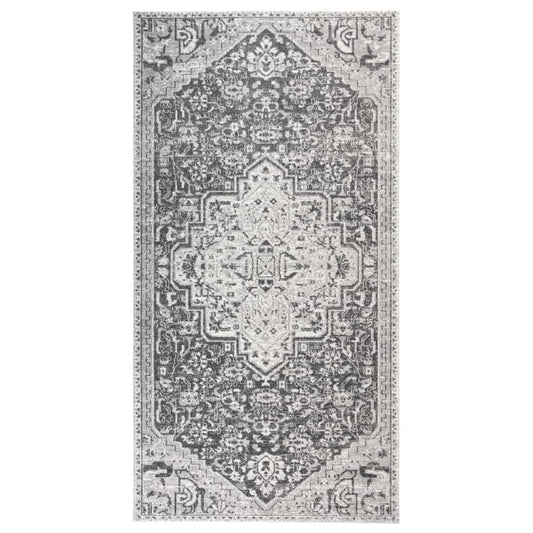 vidaXL Outdoor Rug Flatweave 80x150 cm Light Grey