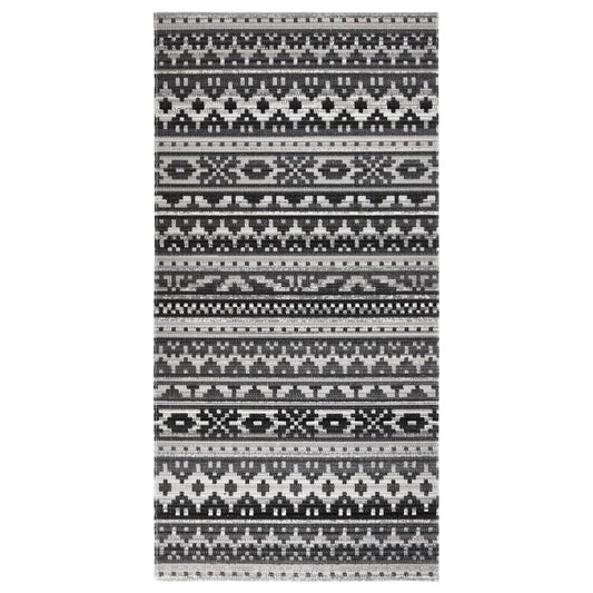 vidaXL Outdoor Rug Flatweave 100x200 cm Dark Gery