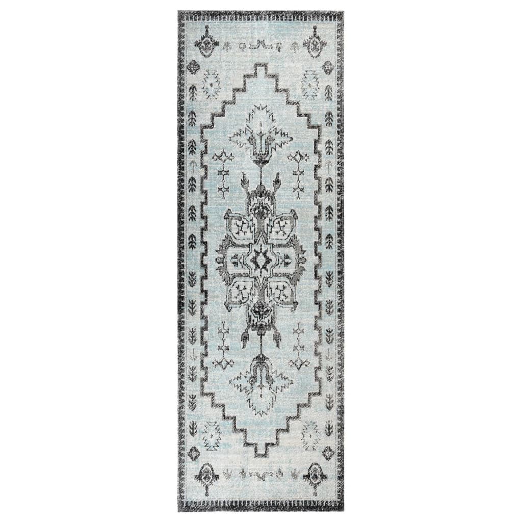 vidaXL Outdoor Rug Flatweave 80x250 cm Green and Grey