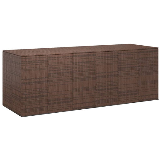 vidaXL Garden Cushion Box PE Rattan 291x100.5x104 cm Brown