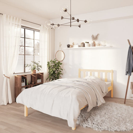 vidaXL Bed Frame Solid Wood Pine 90x190 cm Single