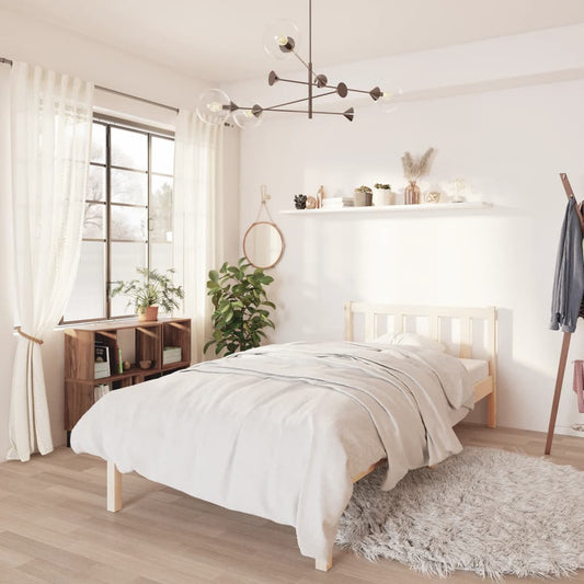 vidaXL Bed Frame Solid Pinewood 100x200 cm