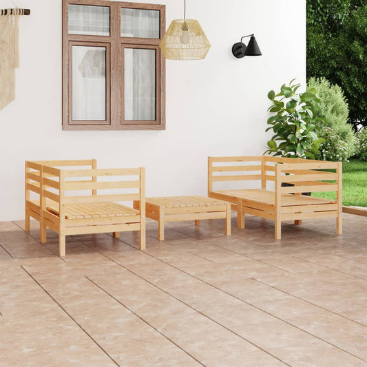 vidaXL 5 Piece Garden Lounge Set Solid Pinewood