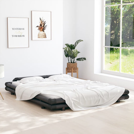 vidaXL Bed Frame Dark Brown Bamboo 160x200 cm